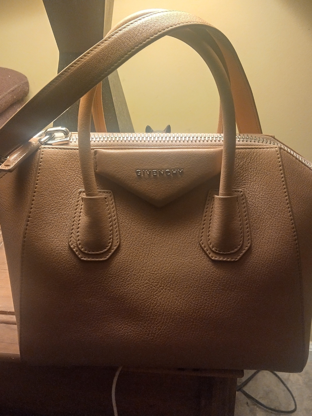 Givenchy Tan Leather Antigona Satchel
